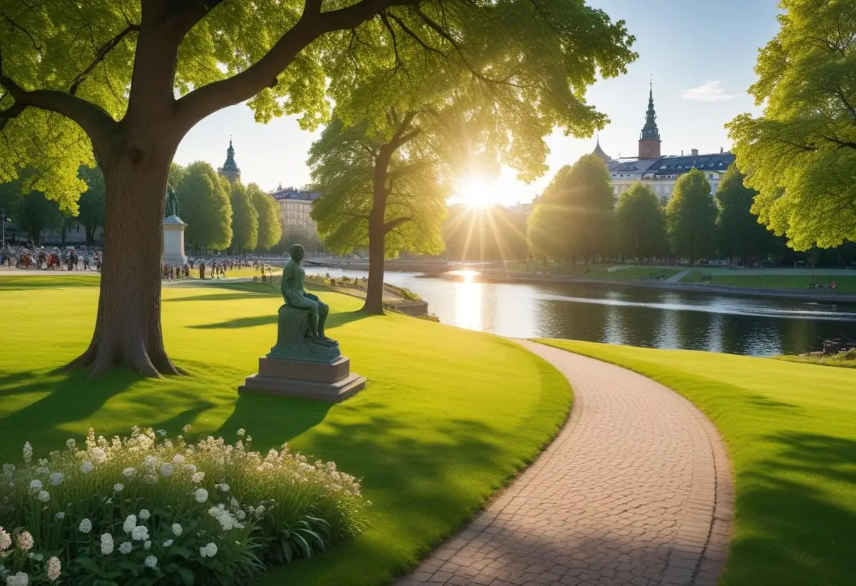 Berzelii park – en grön oas i Stockholms innerstad illustration