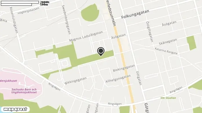 Skånegläntans parklek Skanstull, Södermalm i Stockholm